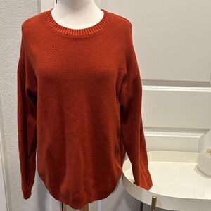 EUC Cozy Rust Crew Neck Sweater